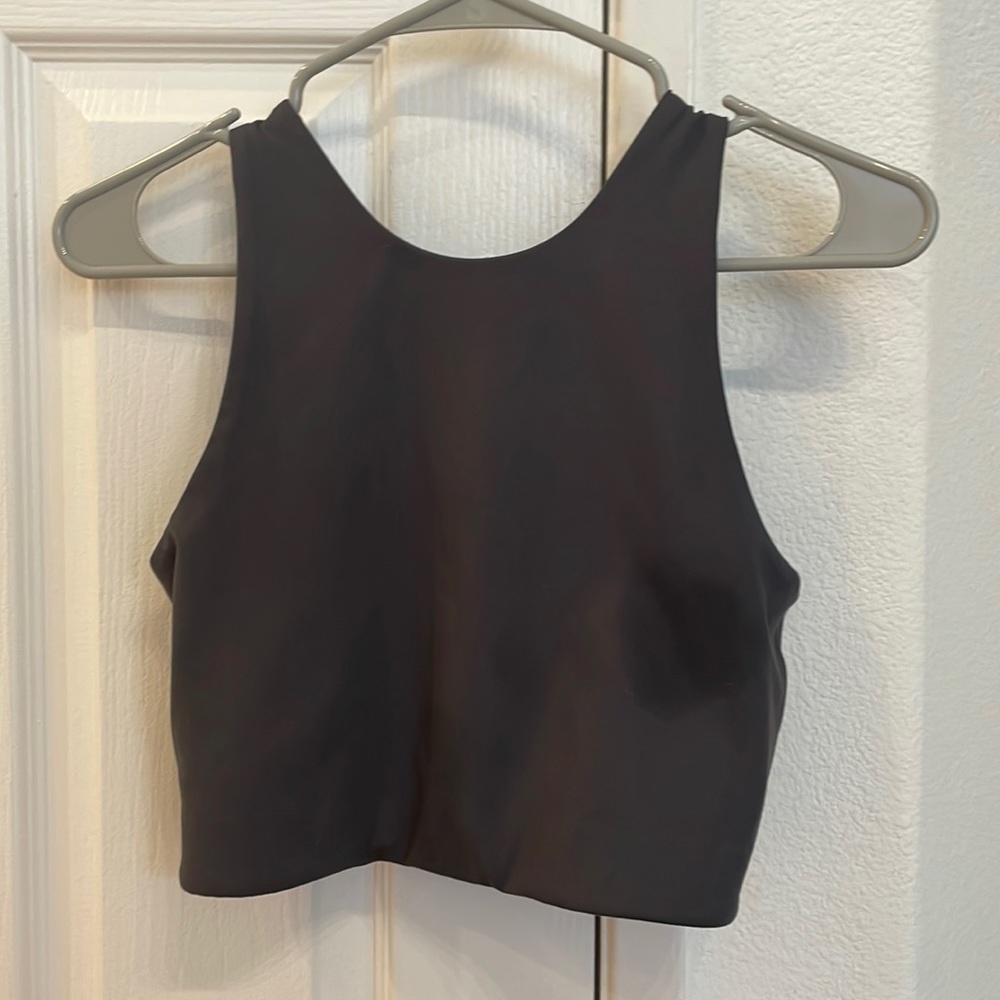 Girlfriend Collective Gray Paloma Racerback Bra Size Medium